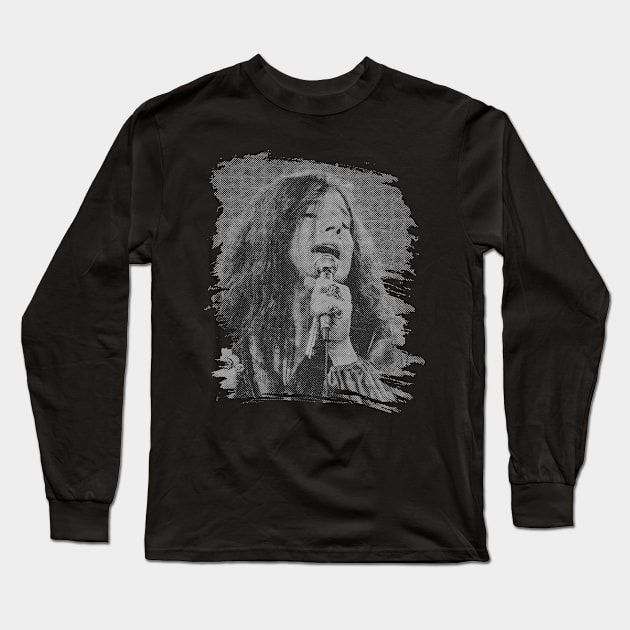 Janis joplin // Retro Poster Long Sleeve T-Shirt by Degiab